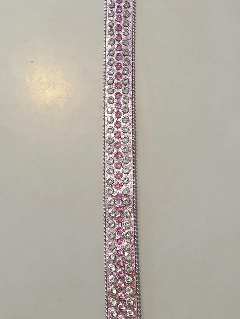 Unbranded Pink Rhinestone Western Belt Sparkly Leather Bling Cowboy Buckle